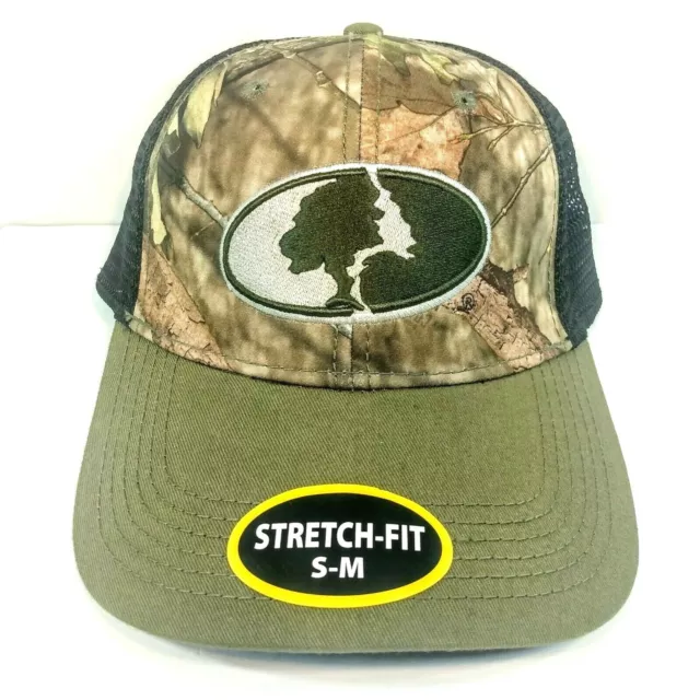 Mossy Oak Hat Mens Small/Medium Stretch Fit Mesh Baseball Camo Tree Logo NWT