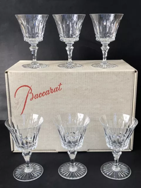 Superbes 6 GRANDS VERRES A EAU CRISTAL BACCARAT modèle BUCKINGHAM Neuf en boîte