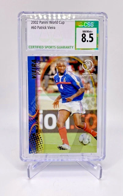 2002 Patrick Vieira Panini World Cup France Soccer Card #60 CSG 8.5 Arsenal NM