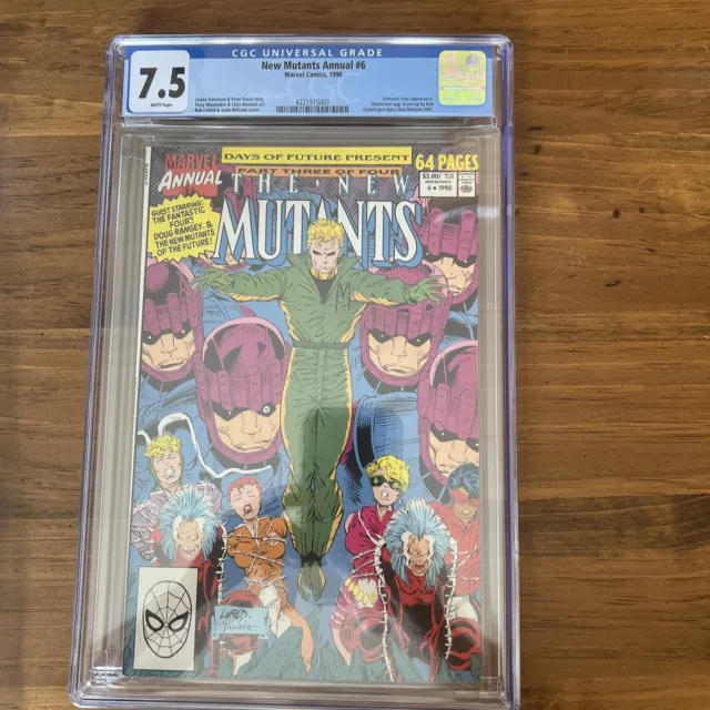New Mutants Annual #6 CGC 7.5 WP