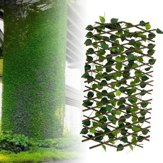 Cl?ture de jardin treillis expansif haute simulation avec feuilles de lierre ar