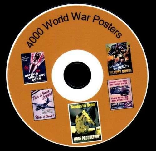 4000 imágenes de póster de la Guerra Mundial en DVD.