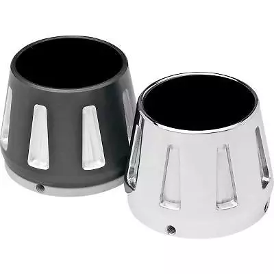 Hard Krome - 973-0120 - Vortaxx 3.5in. Front Billet Aluminum End Cap, BLACK