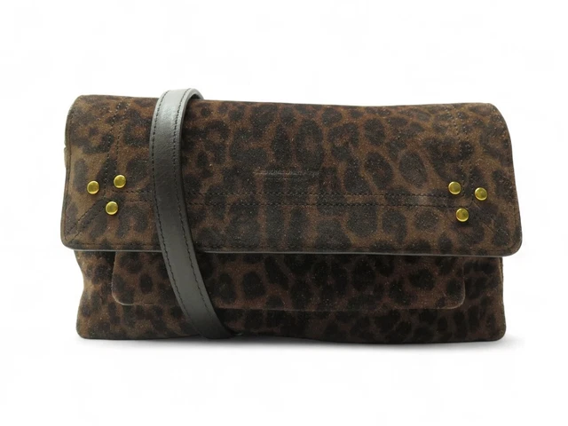 Sac Bandoulière Jérôme Dreyfuss Raoul Léopard - Cuir Noir - Neuf Avec étiquettes
