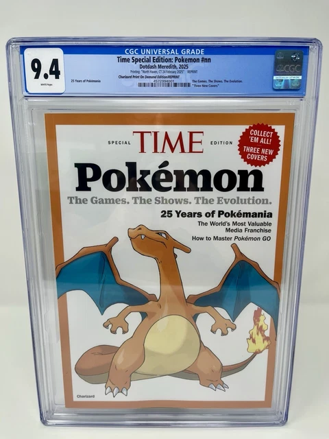TIME MAGAZINE SPECIAL Edition Pokemon Charizard Cover Reprint CGC ...