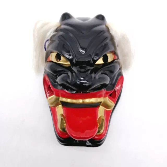 Japanese  Ceramic FURYU Mask Vintage ONI Ogre NOH HANNYA Interior MSA169