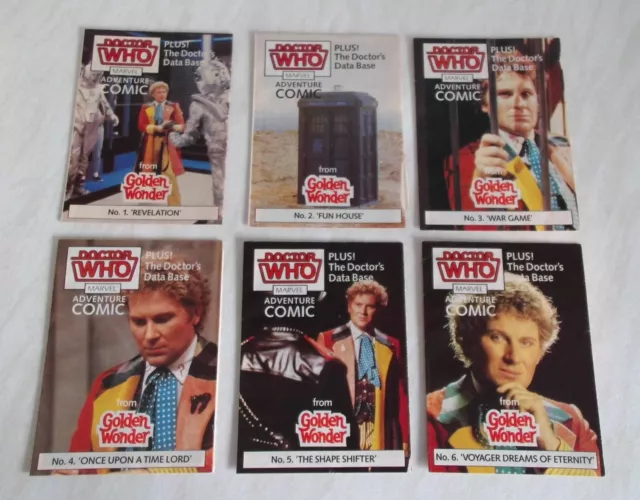 Dr Doctor Who GOLDEN WONDER Set of all 6 Marvel Adventure Mini Comics 1986 RARE