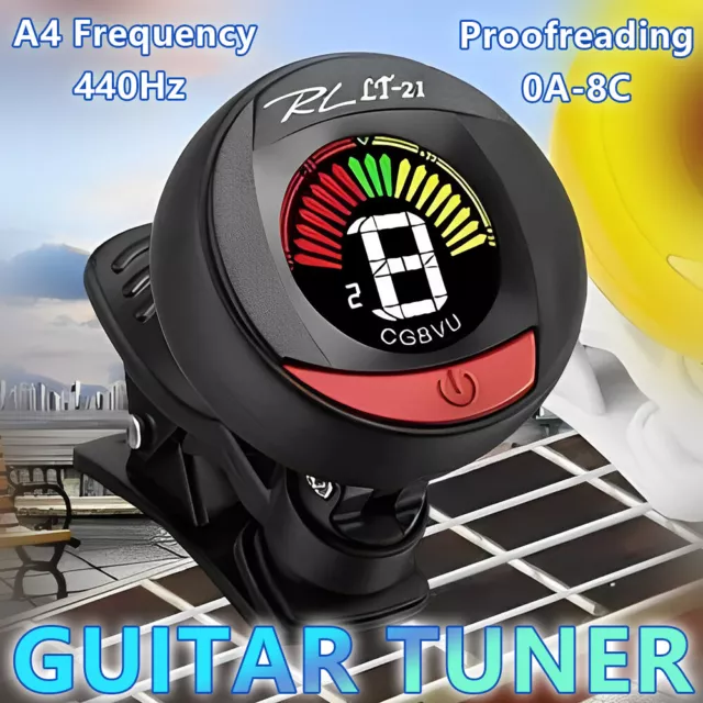 Guitar Tuner Clip On Tuner for Electric Acoustic Guitars Bass Chromatic Violin