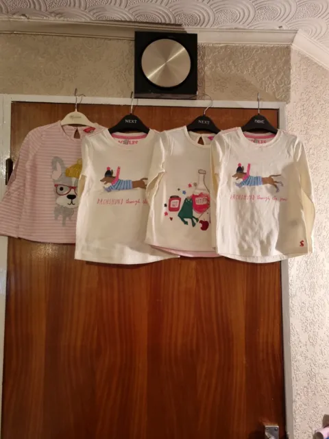 Bundle girls Joules long sleeve tops age 4yrs
