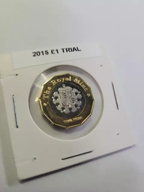 £1 one pound trial coin 2015 Royal Mint 12 sided filler coin