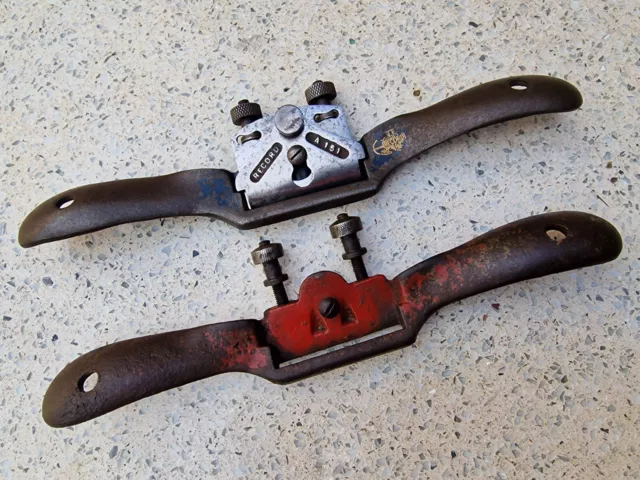 Vintage Record Spokeshave No A151 Flat Bottom + Extra Body Woodworking Tool 151