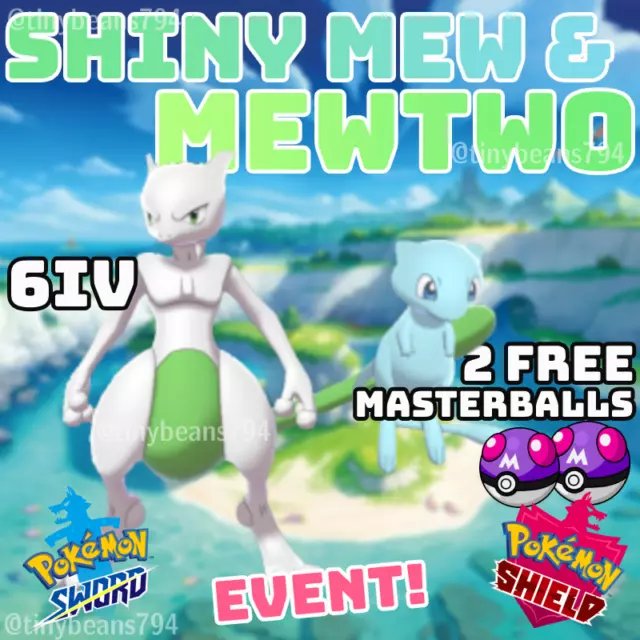 Pokemon Let's Go Shiny Mewtwo 6IV-AV Trained
