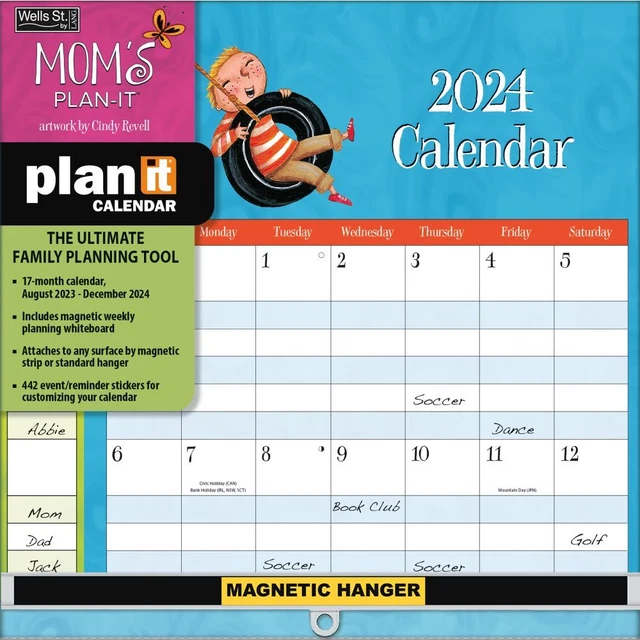 LANG COMPANIES, Moms Plan It 2024 Wall Calendar 18.34 PicClick