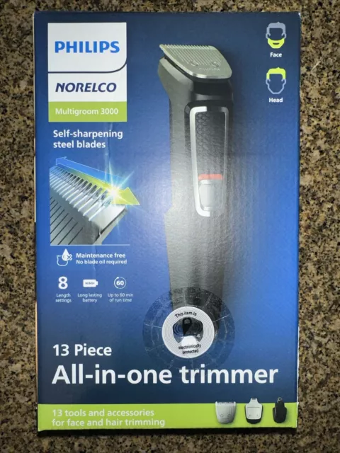 Philips Norelco Multi Groomer All-in-One Trimmer Series 3000-13 Piece Mens Groom