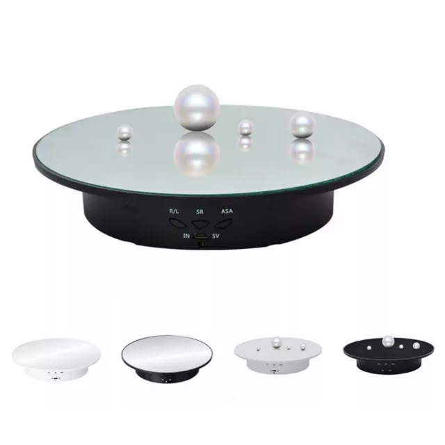 360 Degree Turntable 3 Speeds Electric Rotating Display Stand Jewelry Holder