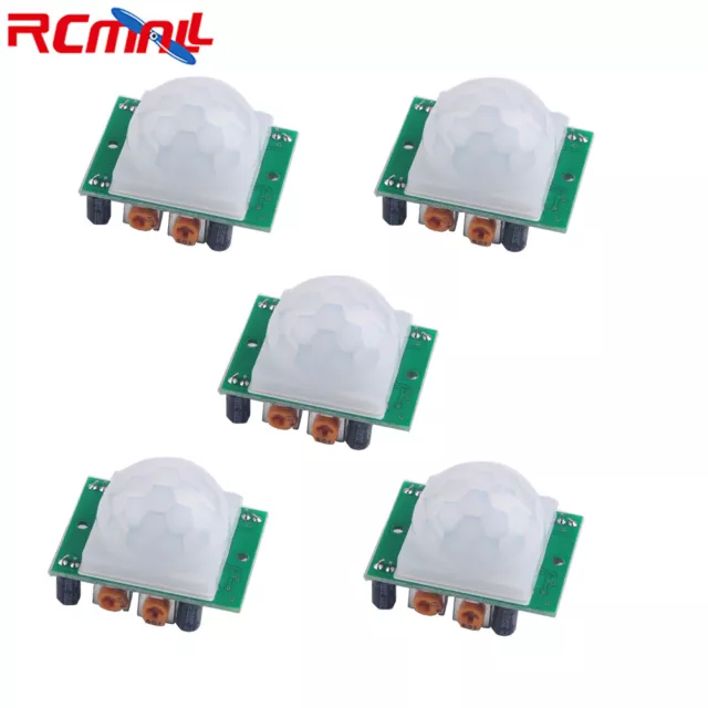 5x HC-SR501 Pir Infrared IR Sensor Body Motion Module for Arduino Security Alarm