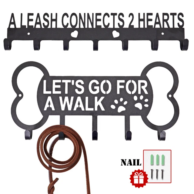 Cute Dog Lead/Leash Hanger Key Hook Coat Towel Holder Metal Rack Door Wall Hooks