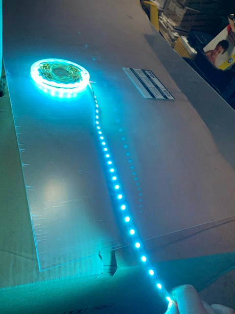 DC12V Ice Blue SMD5050 LED Strip Light Non-waterproof 300leds 470-480nm US Ship