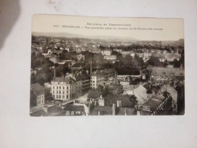 Cpa 25 excursion en franche comté BESANÇON vue générale du clocher de saint pier