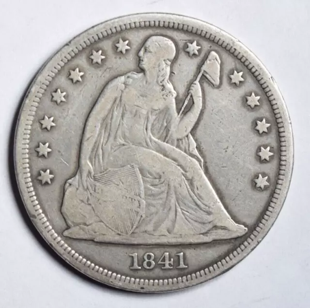 1841 Seated Liberty Dollar ~ Nice Original Fine+!