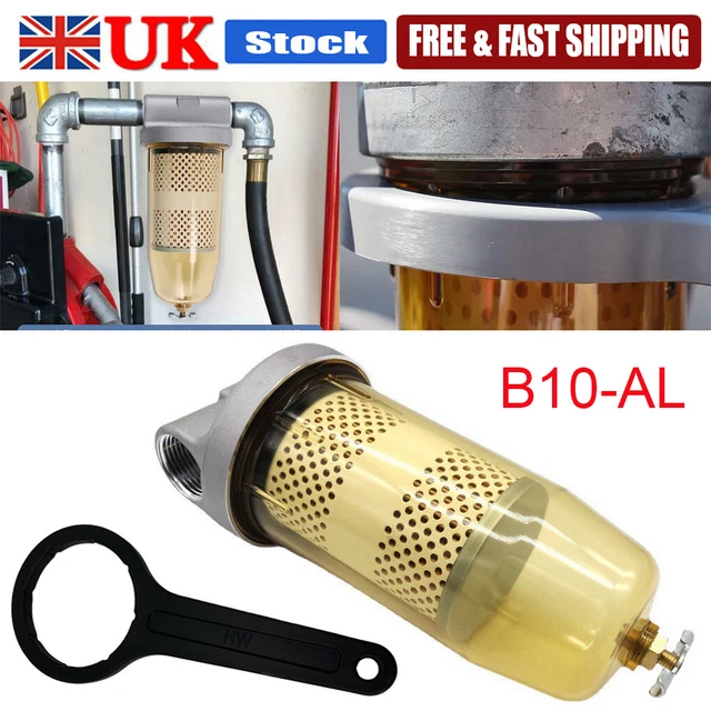 B10-AL Fuel Tank Filter Fuel Water Separator Assembly with PF10 Element Filters