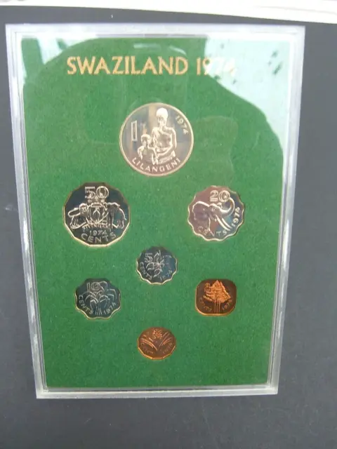 Swaziland.  1974 Royal Mint  Proof 7 coin Set .