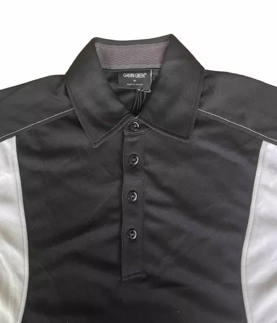 Galvin Green Herren Poloshirt  Größe: M Farbe: Black/White/Gunmetal NEU/ Etikett 2