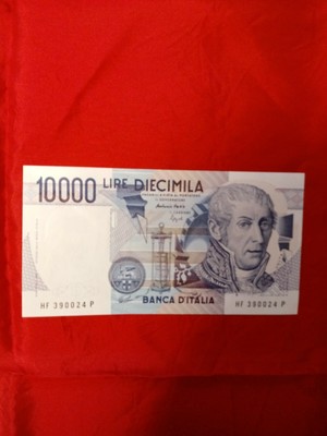 10.000 LIRE ALESSANDRO VOLTA LETTERA " D " FIOR DI STAMPA ASSOLUTO 