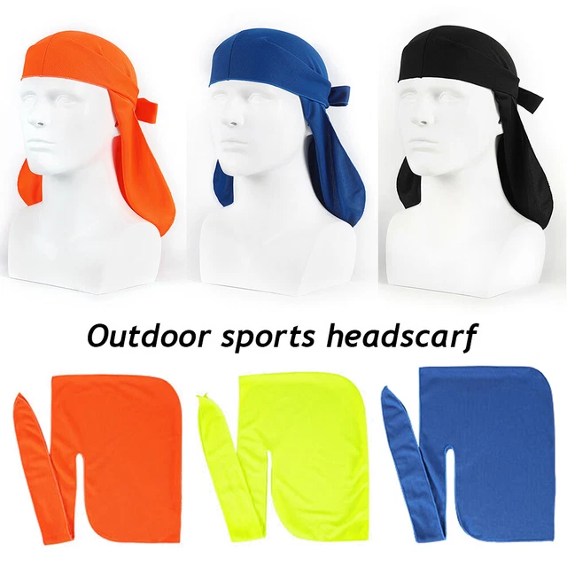 Durag Nero Per Uomo &ndash; Copricapo In Poliestere, Do-rag Elastico, Casual