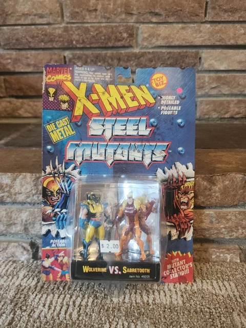 Marvel X-MEN Steel Mutants 1994 Wolverine Vs Sabretooth Action Figures Toy Biz