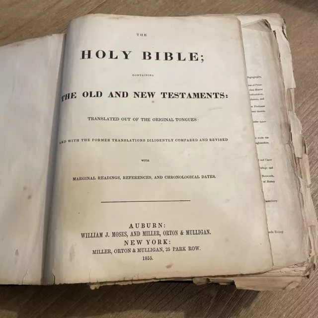 Holy Bible containing the Old and the New Testaments translated out 1855