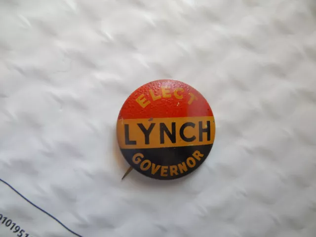 Bouton politique du gouverneur local de New York Walter Lynch dos 1950 campagne 2