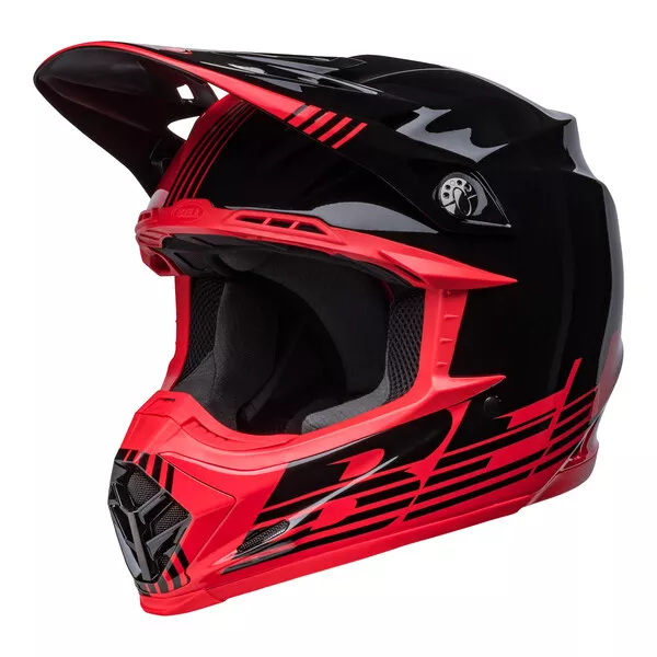 Bell MX 2022 Moto-9 Mips Adult Helmet (Louver red/black)