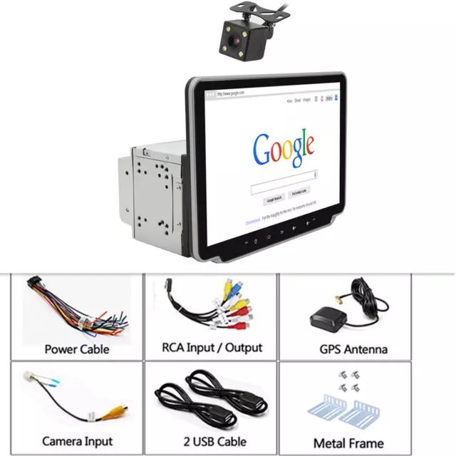 10.1in 2DIN Android 9.1 Touch Screen WiFi 1+16G Car Stereo Radio GPS MP5 Player