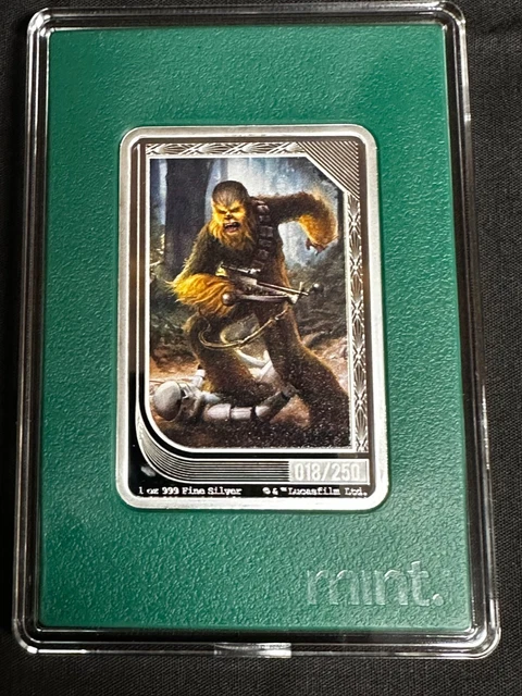 2023 Niue Star Wars Mint Trading Coin Card Chewbacca 1 oz .999 silver #018/250 2