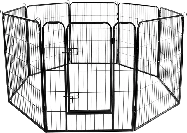 Meihua Dog Playpen 8 Panels 40" Height, Pet Pen Dog Kennel Fence Outdoor Indoor