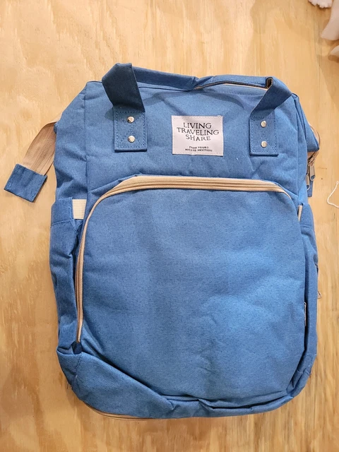 Living Traveling Diaper Bag Backpack, Baby Portable Crib, Bassinet Changing Mat 2