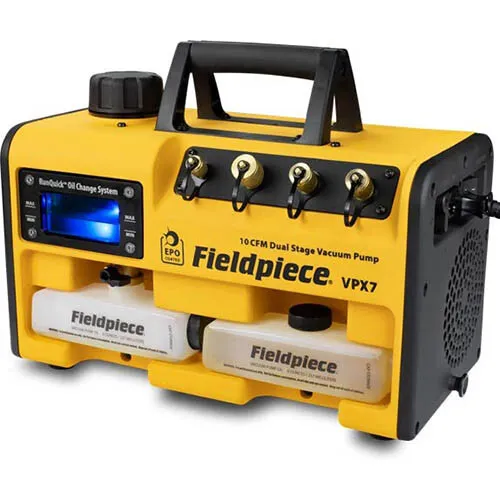 Fieldpiece VPX7 10CFM 2-Stage Vacuum Pump w/RunQuick Oil Change System