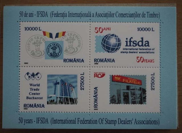 2002 Rumänien; 200 Blocks Briefmarkenhändlerverband, **/MNH, Bl. 321, ME 1500,- 2