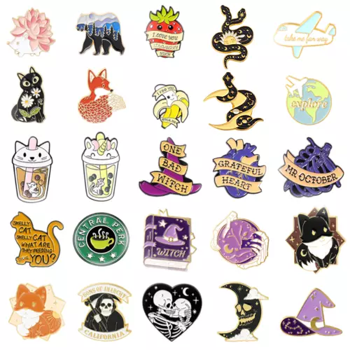Colorido Broche Animal Fruta Bolsa Halloween Serpiente Mochila Insignia Pin