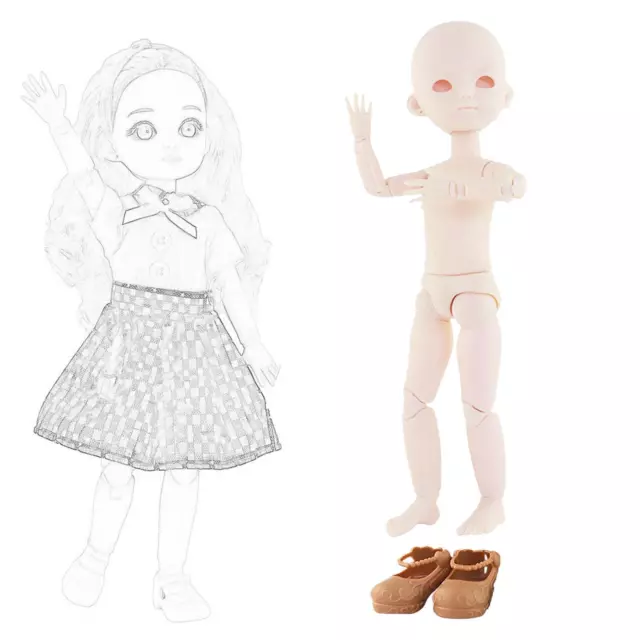 BJD Puppe Spielzeugfigur mit Kopf DIY Herstellung mit Schuhen