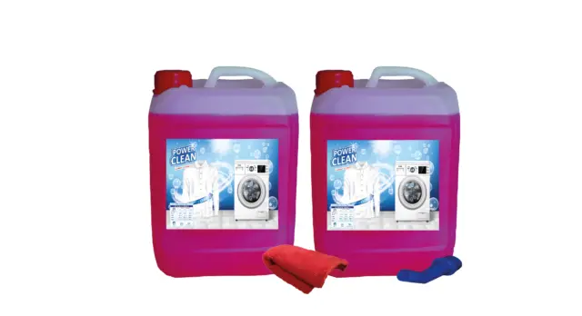 Flüssigwaschmittel POWERCLEAN 20L Colorgel Waschpulver Voll Waschmittel +A+Tuch