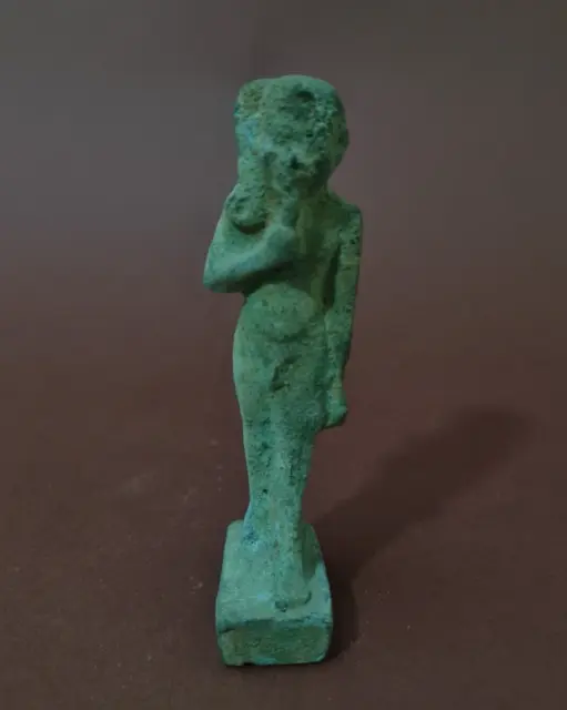 Ancient Antiques Egyptian Bronze Statue Of Moon God Khonshu Khensu Egyptian BC 2