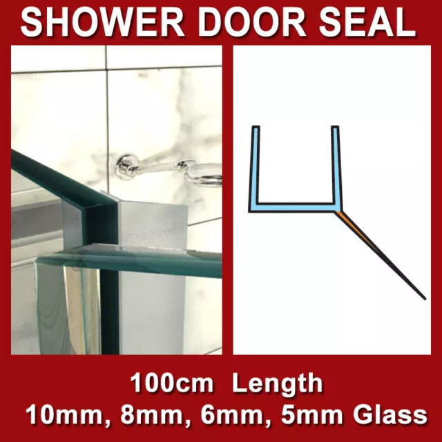 Shower Screen Door Plastic Stop Water Seal Strip 8Mm 6Mm 5Mm Glass 135-Shape