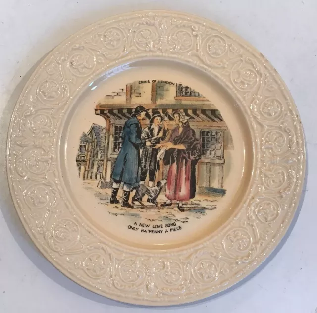 Crown Devon Cries Of London Decorative Plate - A New Love Song