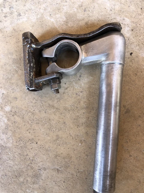 Potence Vélo Ancienne Avec Support Pour Lampe - Vintage, état Fonctionnel
