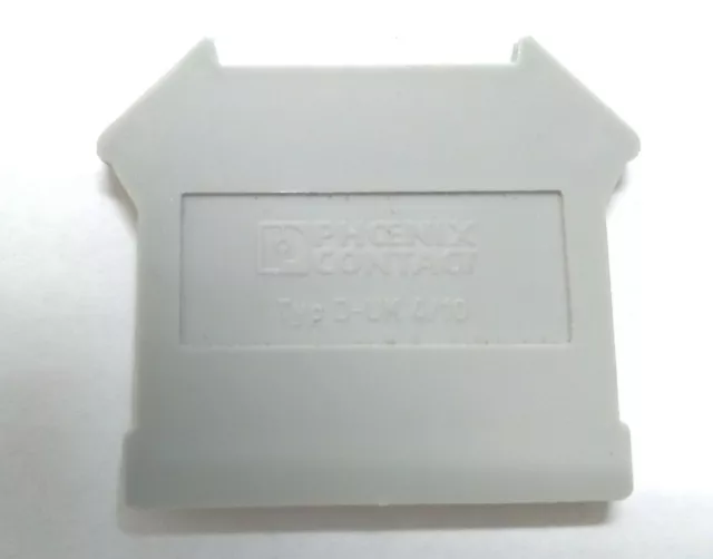 Phoenix Contact D-UK 4/10 Gray Terminal Block End Cap / Cover