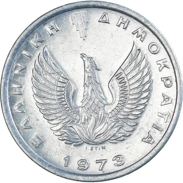 [#1333224] Coin, Greece, 20 Lepta, 1973