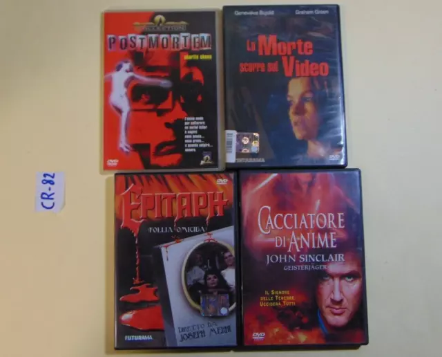 Lotto 4 Dvd Video Film Horror Postmortem Epitaph Cacciatore Di Anime La Morte...
