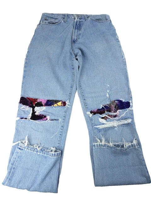 RARE 90S RRL Straight Denim Pants W32 Made in USA Indigo Cotton